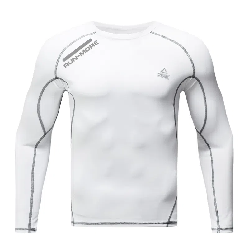 匹克 速干透气运动训练高弹内衣跑步健身衣 男女同款 白色