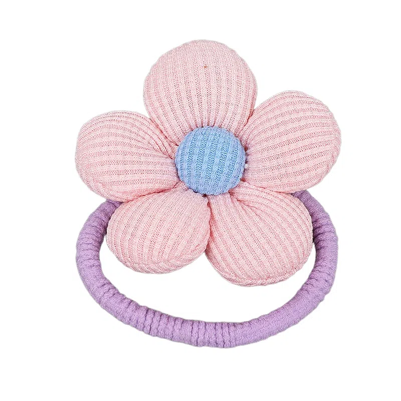 彤彤兔 填充棉可爱小花朵丸子头马尾皮筋不伤发少女高弹力 布料 发绳 女款