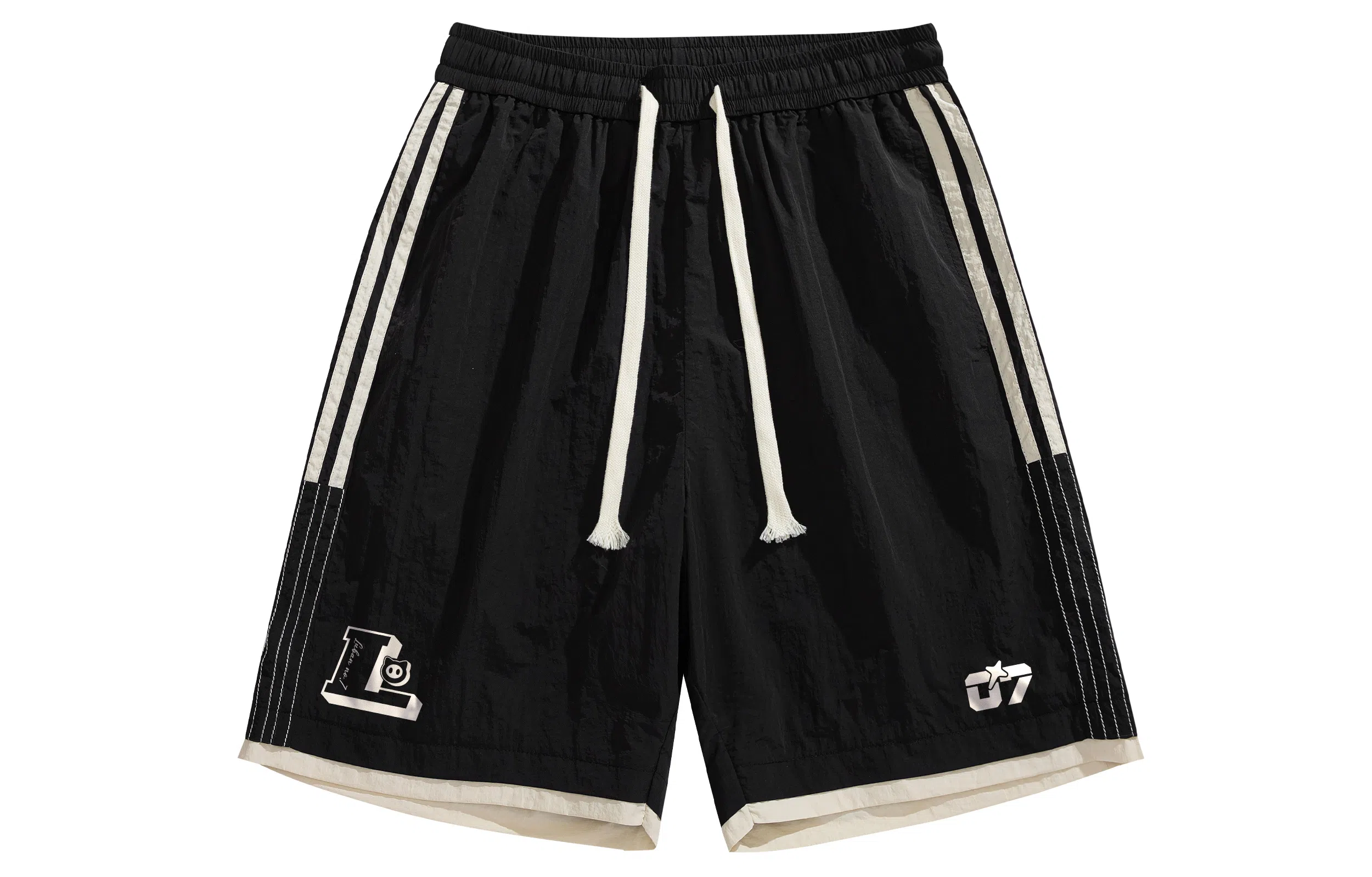 王者荣耀 鲁班七号星空梦想款美式基础款字母印花运动宽松舒适多巴胺配色排汗速干凉感沙滩五分休闲短裤 男女同款