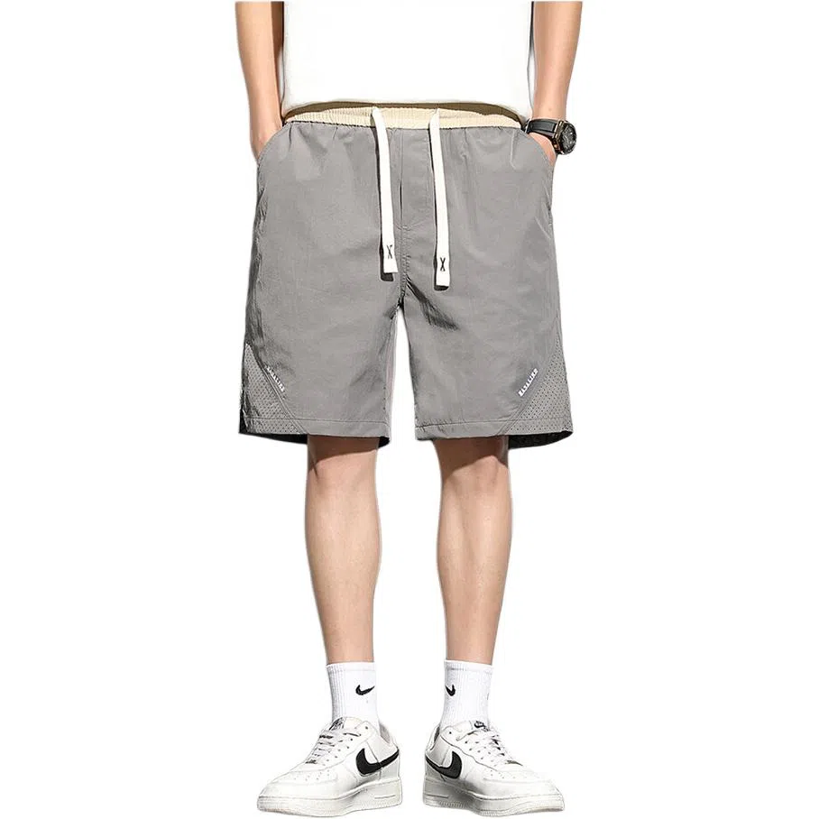 恒源祥 冰丝速干薄款中裤五分跑步休闲短裤 男女同款