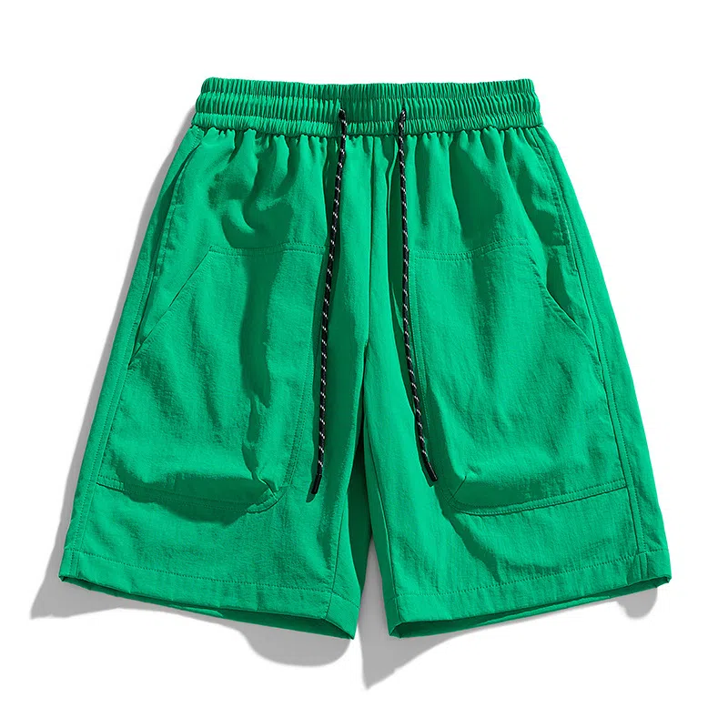 北极绒 宽松纯色舒适薄款五分休闲短裤 男款