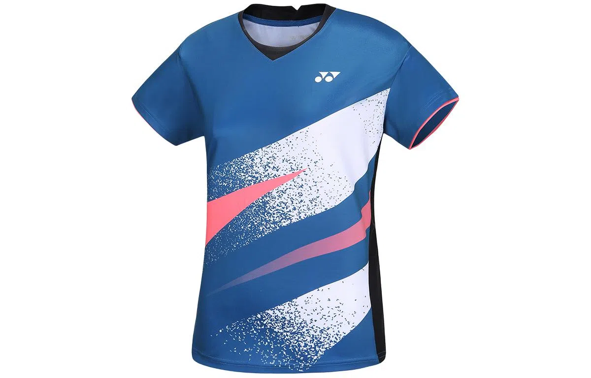 YONEX V-Neck Printed Tee