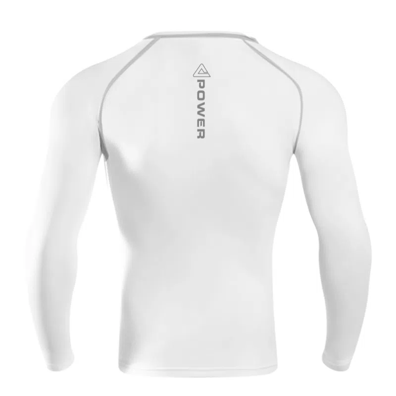 匹克 透气运动高弹长袖跑步健身衣 男女同款 白色