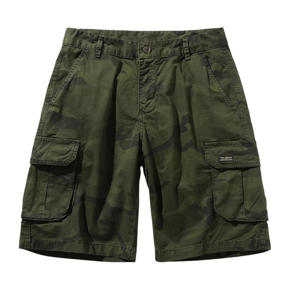 北极绒 迷彩工装裤潮牌法式户外训练战术五分裤休闲短裤 男款