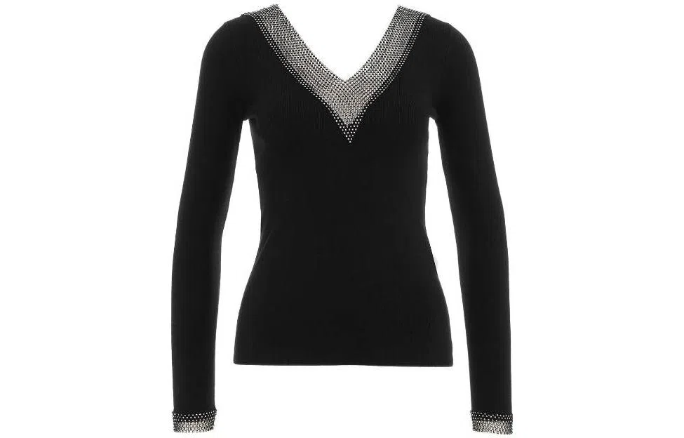 LIUJO UOMO SS23 Eco Friendly Jumper With Rhinestones V