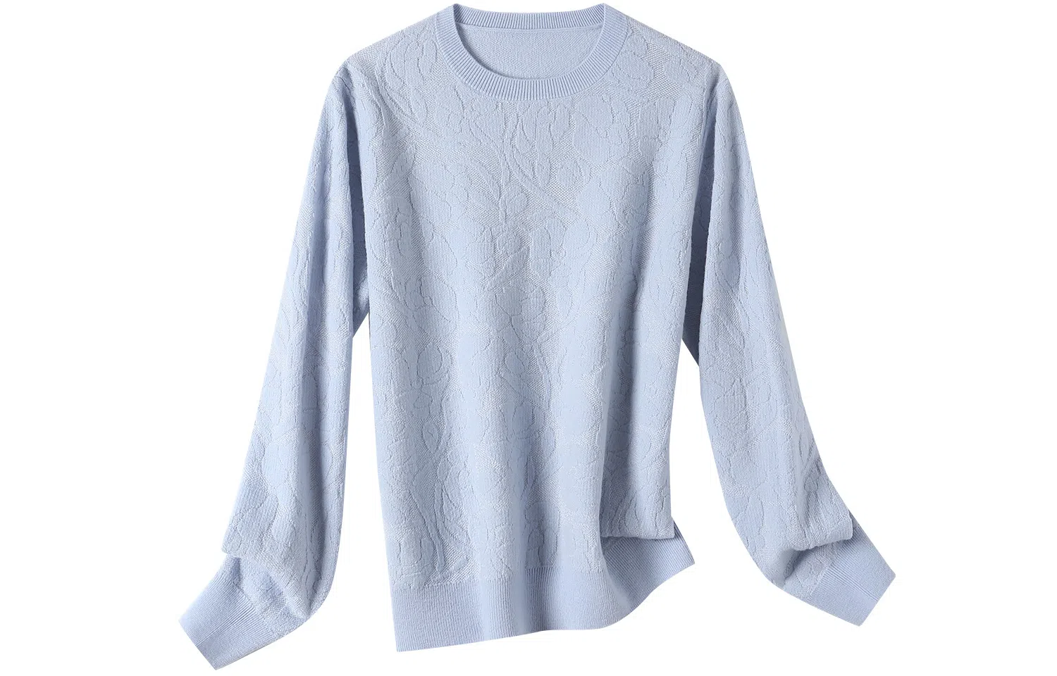 恒源祥 圆领纯色提花套头毛衣 女款