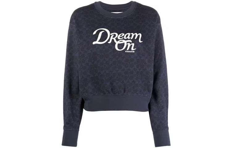 COACH Dream On Crewneck Sweatshirt Navy