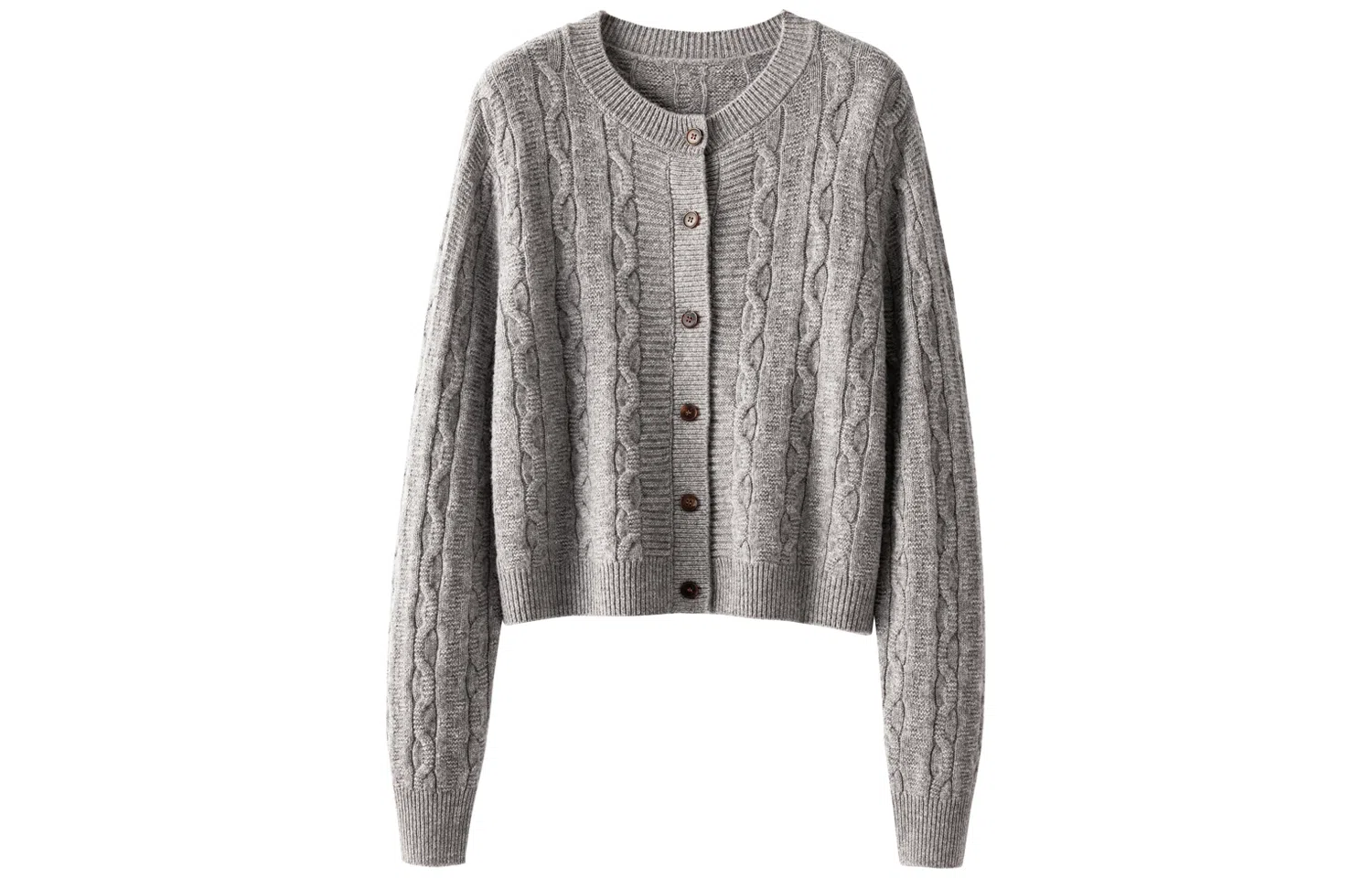 恒源祥 纽扣绞花休闲舒适开衫毛衣 女款