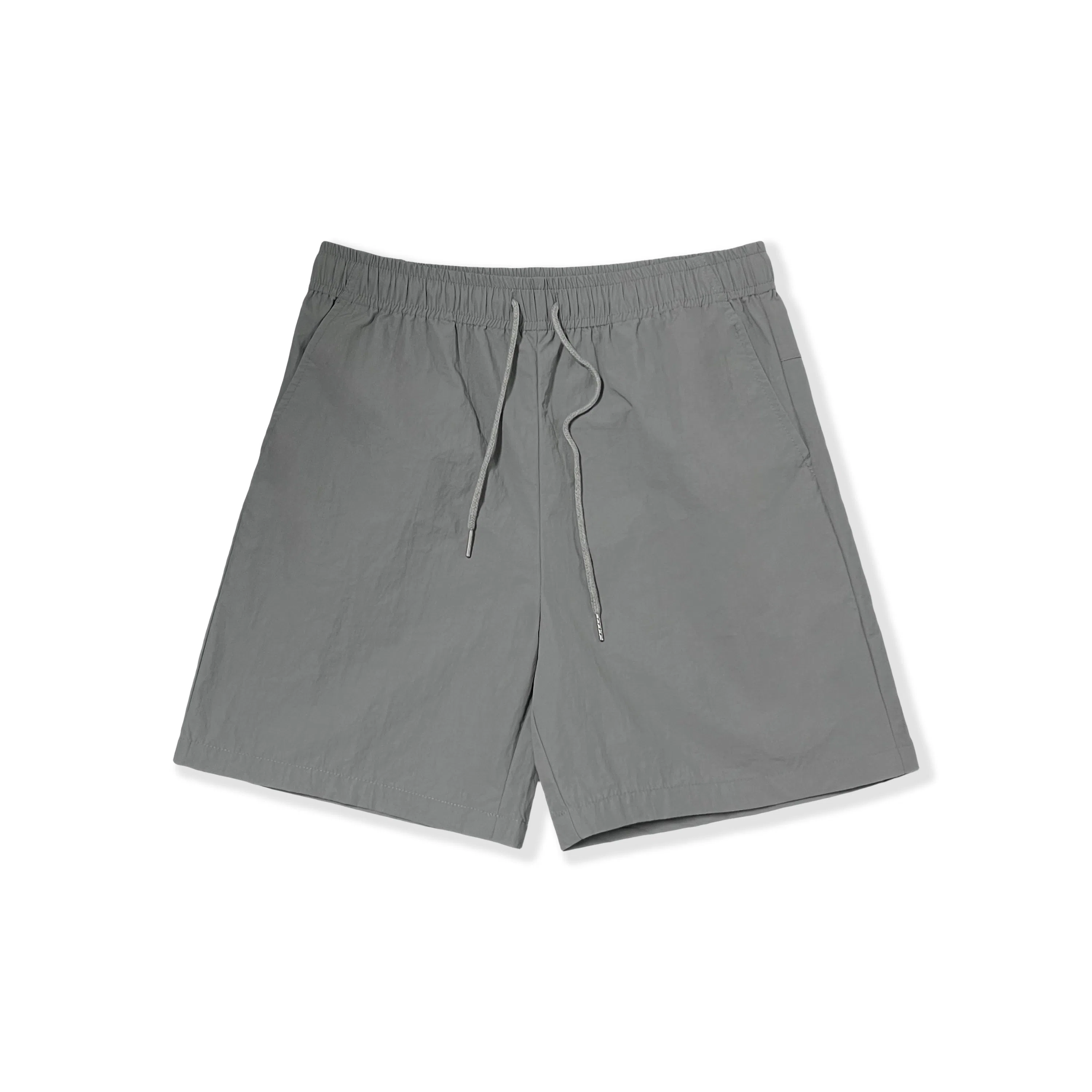 我是大卫 薄款速干透气直筒三分裤户外运动宽松沙滩休闲短裤 男女同款 灰色