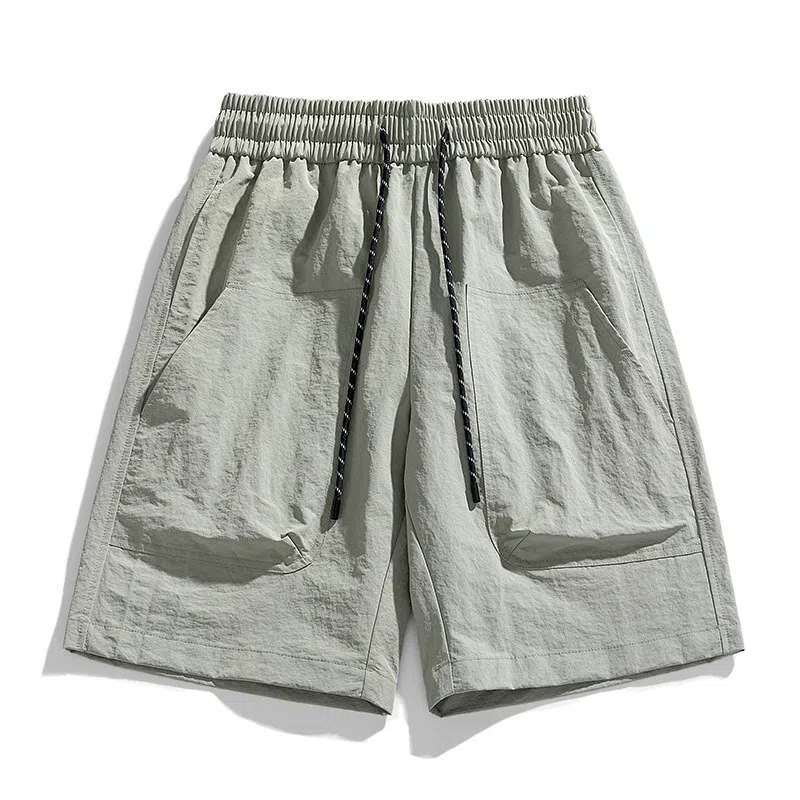 北极绒 宽松纯色舒适薄款五分休闲短裤 男款