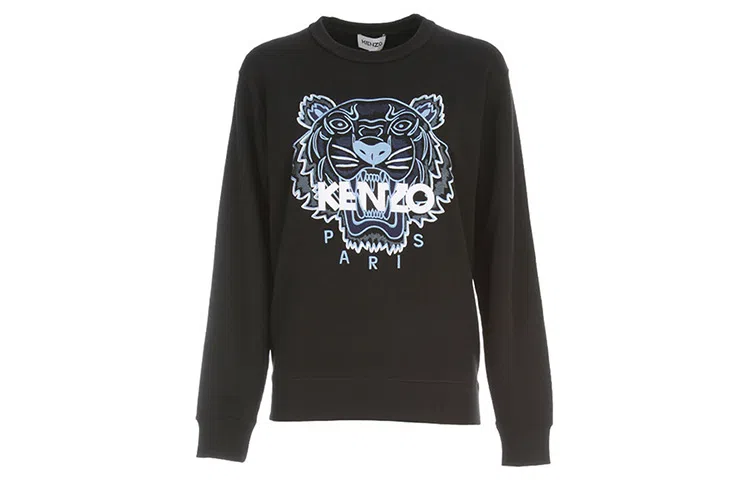 KENZO Tiger Print Crewneck Sweatshirt Black