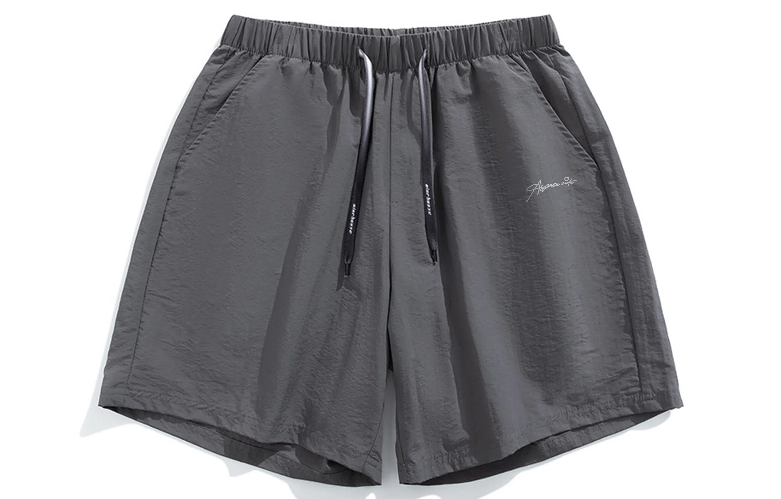 王者荣耀 鲁班七号款 美式基础款字母宽松舒适百搭肌理质感柔软亲肤简约冰感五分抽绳休闲短裤 男女同款