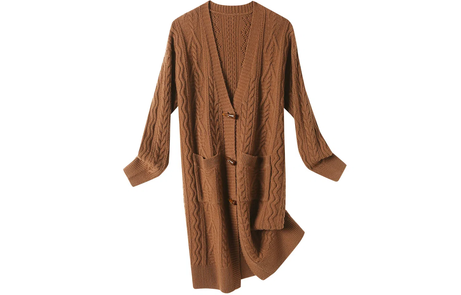 恒源祥 休闲复古绞花纯色长袖毛衣 女款