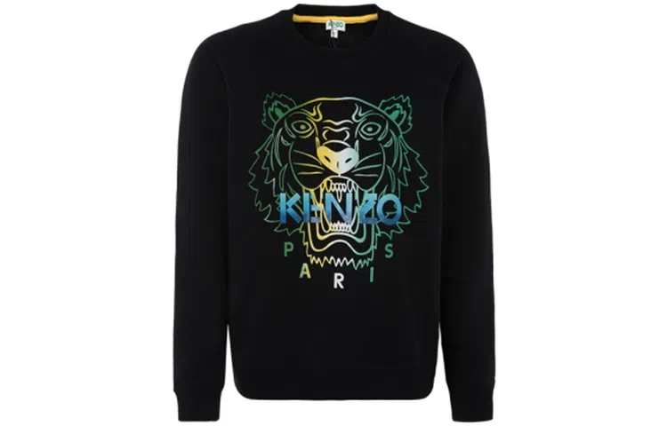 KENZO Logo Print Crewneck Sweatshirt Black