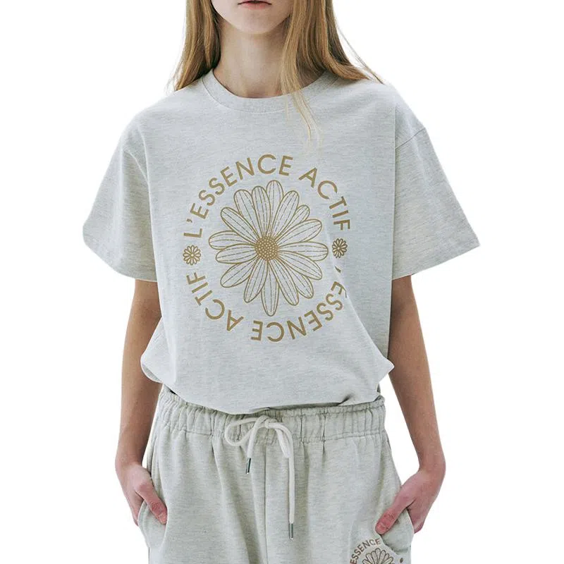 MARDI MERCREDI ACTIF T-SHIRT ACTIF EMBLEM_OATMEAL BEIGE SS25T