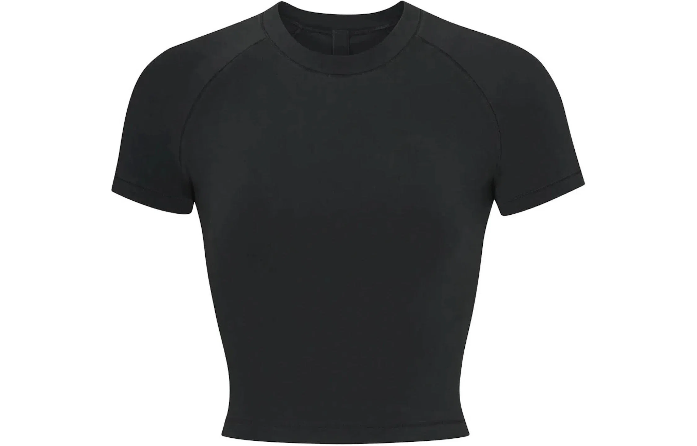 SKIMS NEW VINTAGE CROPPED RAGLAN T-SHIRT T ONYX