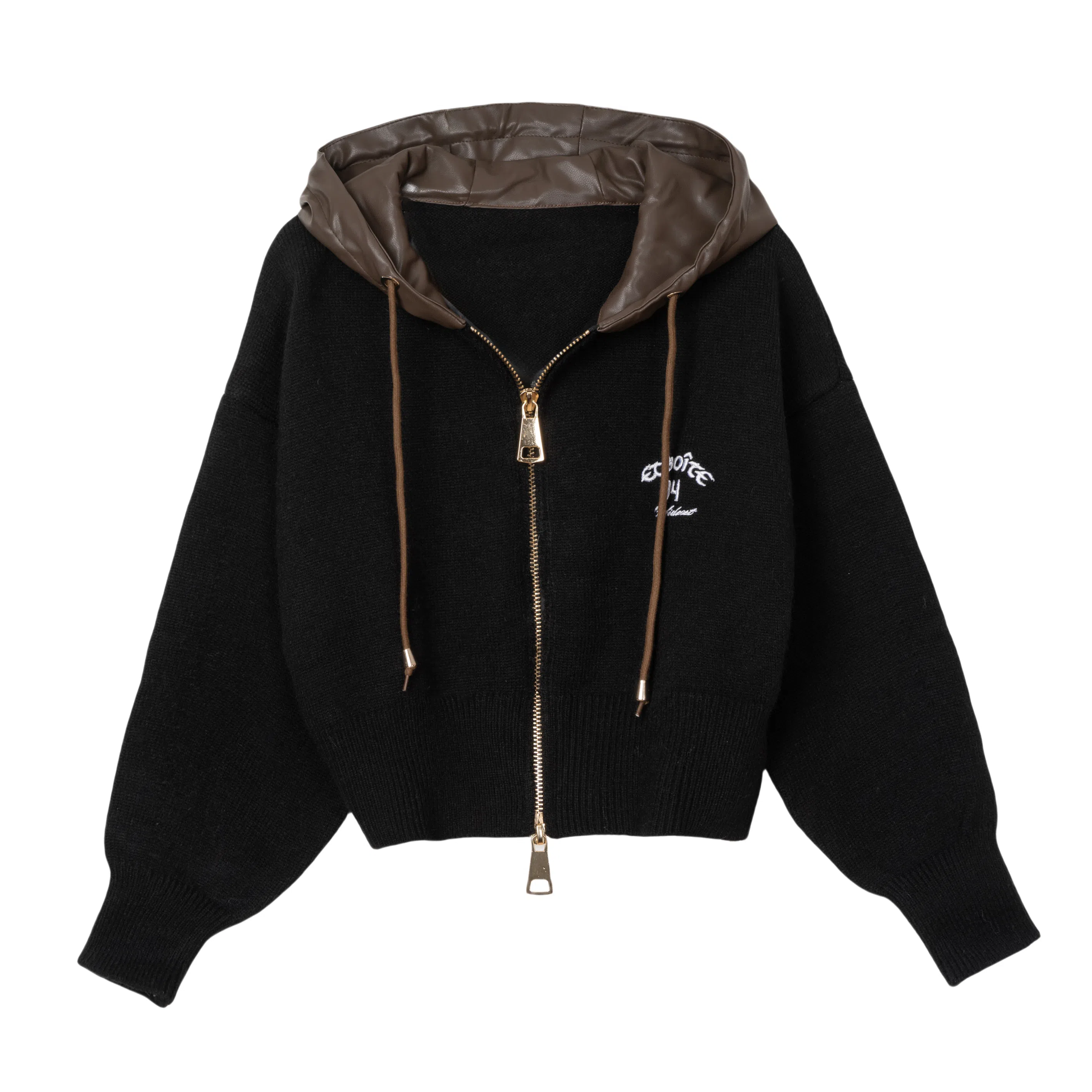 法文箱子 简约连帽休闲舒适毛衣 女款