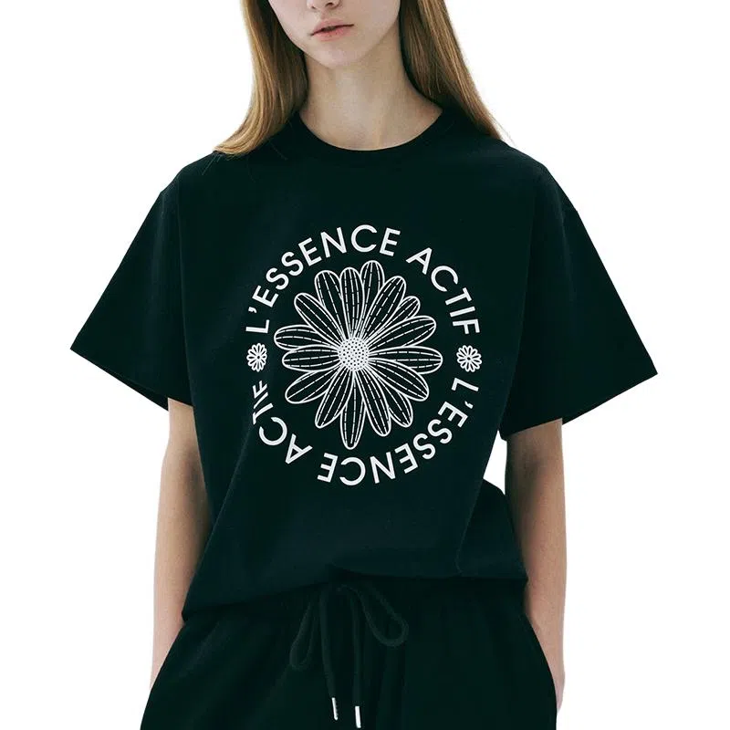 MARDI MERCREDI ACTIF T-SHIRT ACTIF EMBLEM_BLACK IVORY SS25T