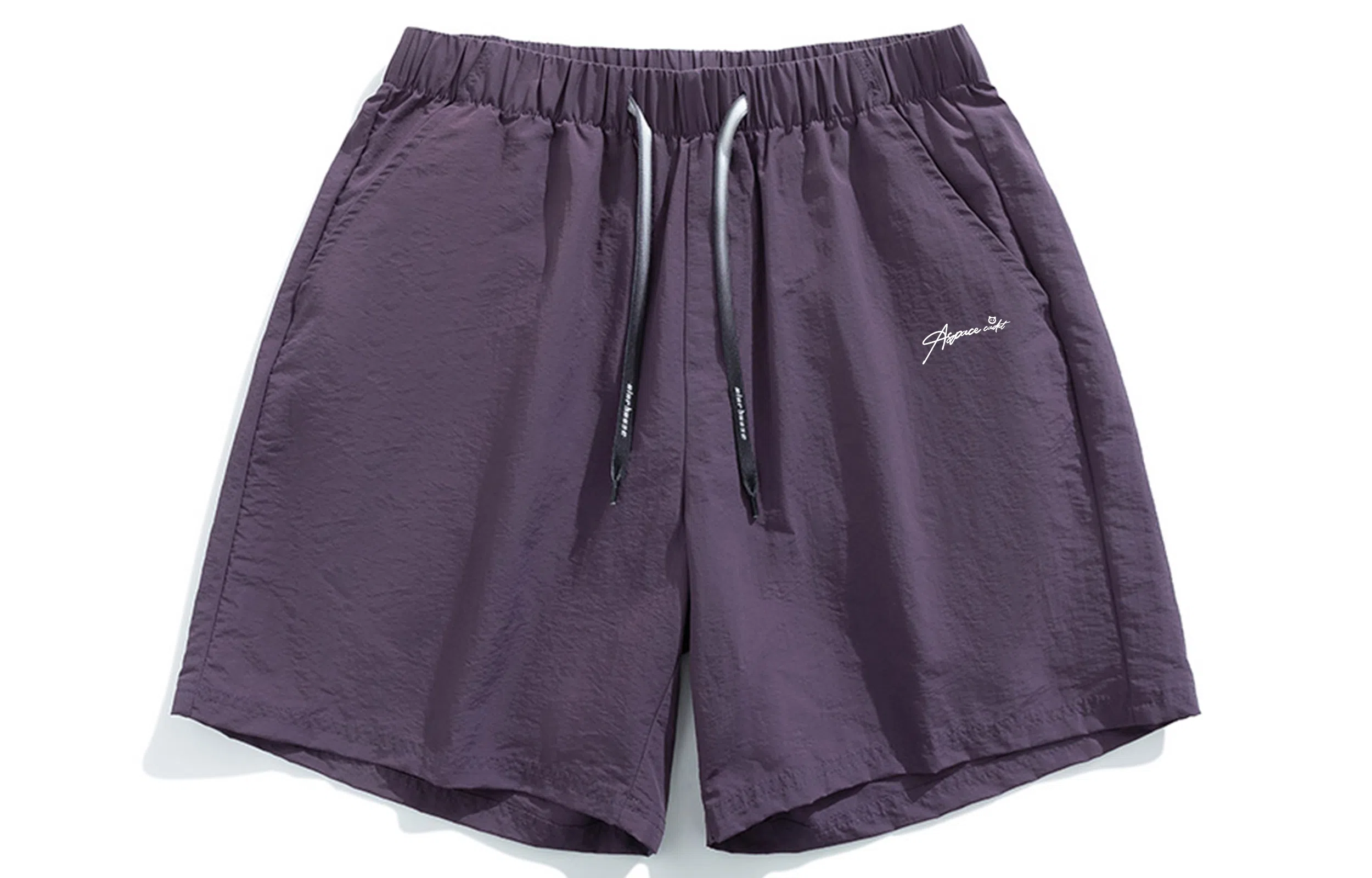 王者荣耀 鲁班七号款 美式基础款字母宽松舒适百搭肌理质感柔软亲肤简约冰感五分抽绳休闲短裤 男女同款