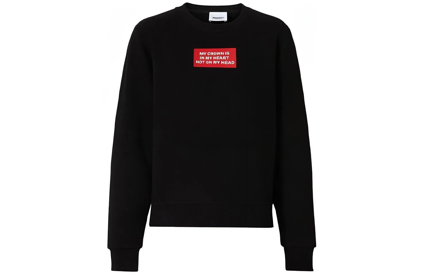Burberry Slogan Print Sweatshirt Black