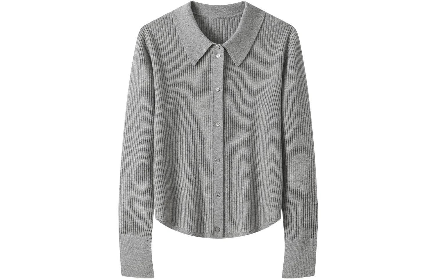 恒源祥 纯色修身羊毛衫坑条毛衣 女款