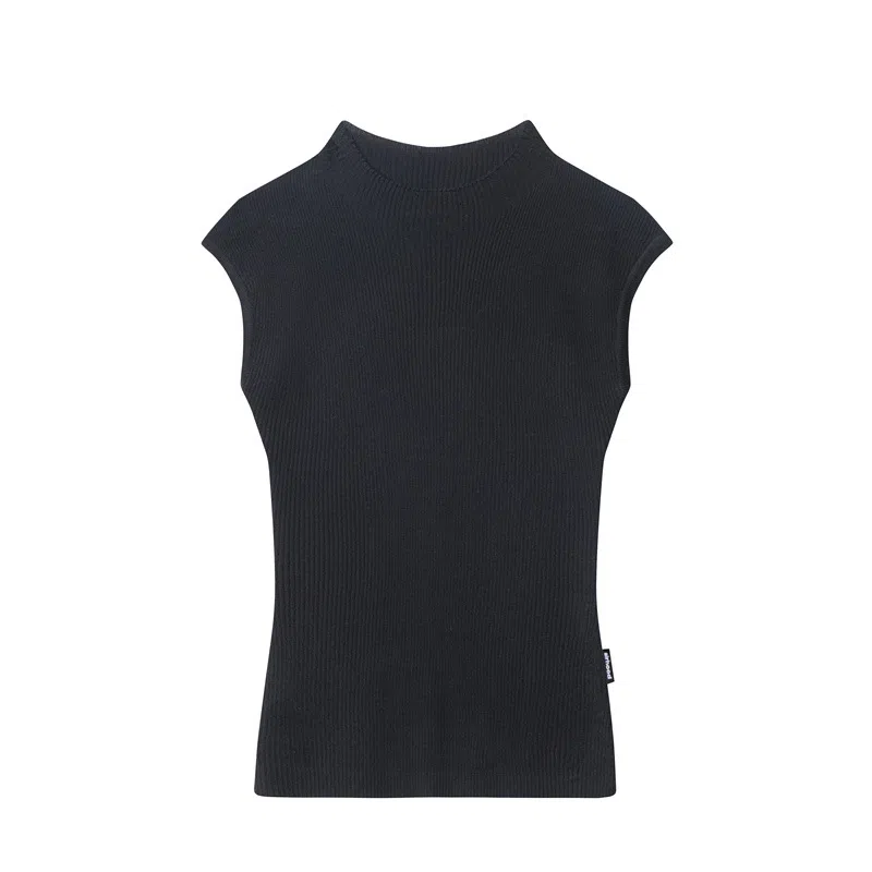 花蔓色 简约气质纯色圆领修身无袖针织衫 女款