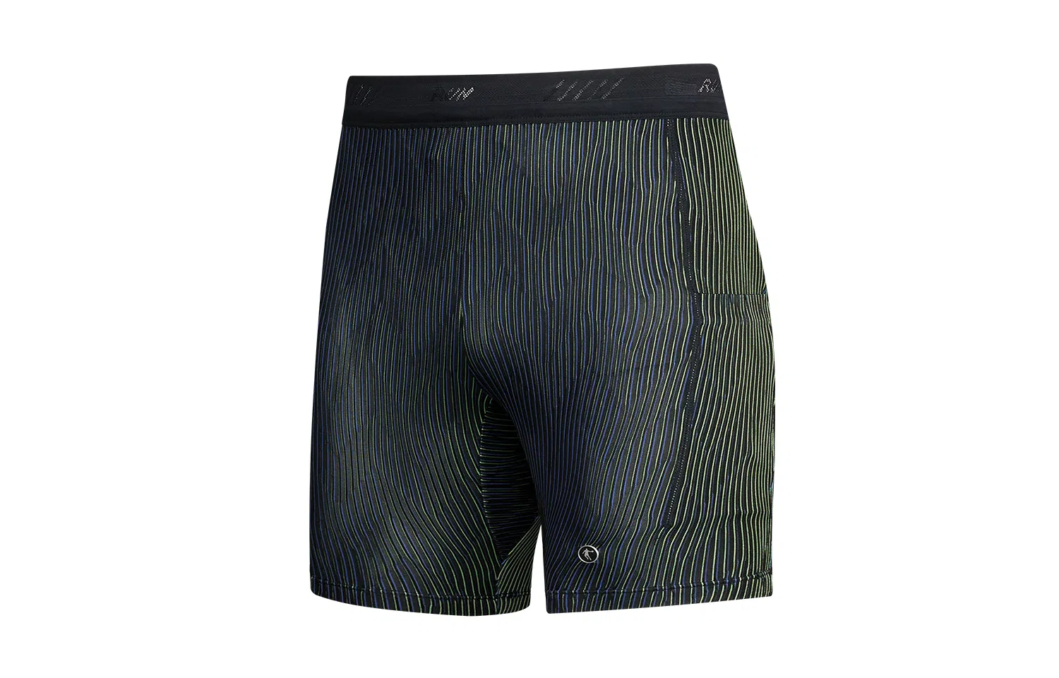 乔丹 运动简约紧身拼色休闲短裤 男款 黑色/蓝黄