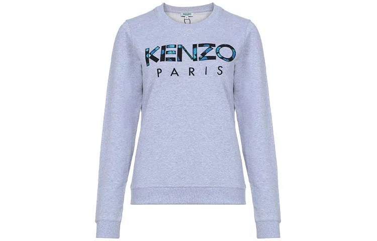 KENZO Logo Crewneck Sweatshirt Light Grey