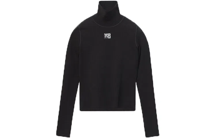 Alexander Wang High Neck Knit Pullover Black