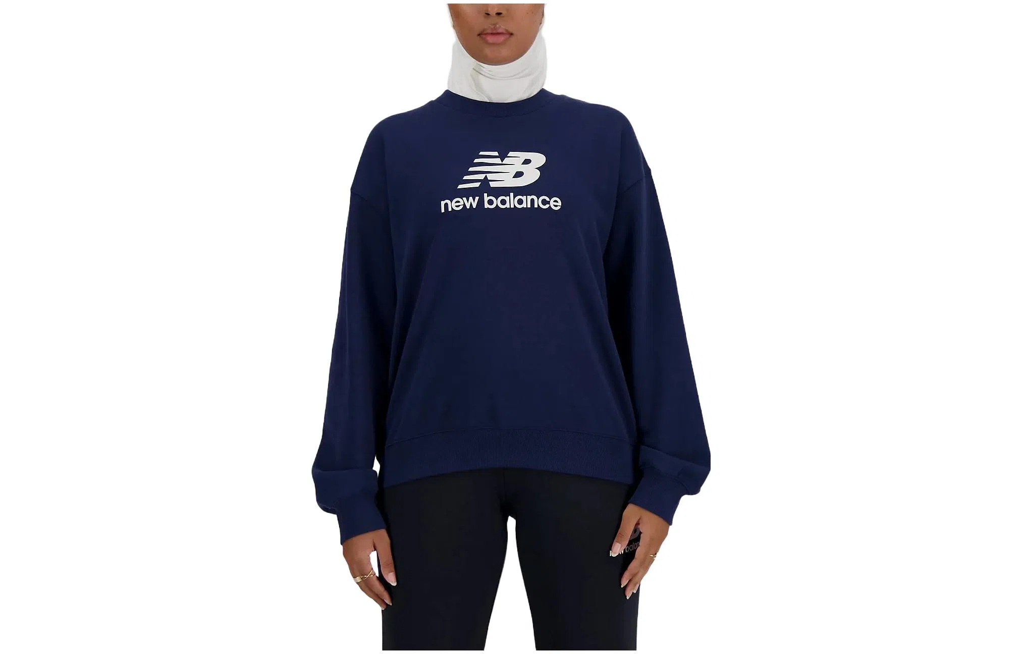 New Balance Sport Essentials French Terry Crew Blue