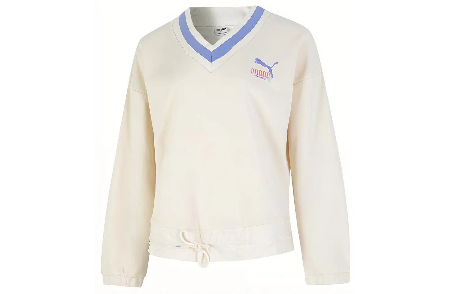 Puma Women Fashion V neck Sweatshirt LogoV