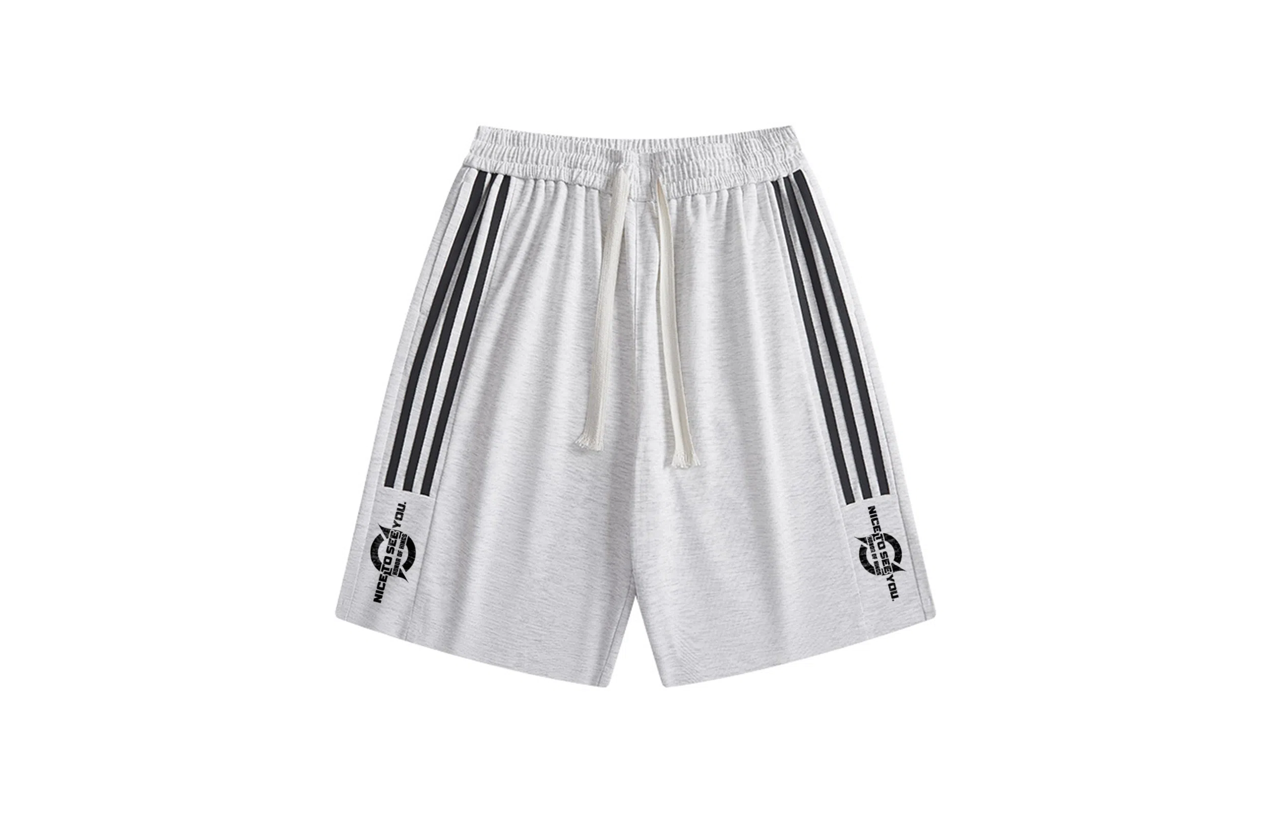 王者荣耀 标语款 美式高街插色无性别宽松舒适百搭运动日常通勤抽绳休闲短裤 男女同款