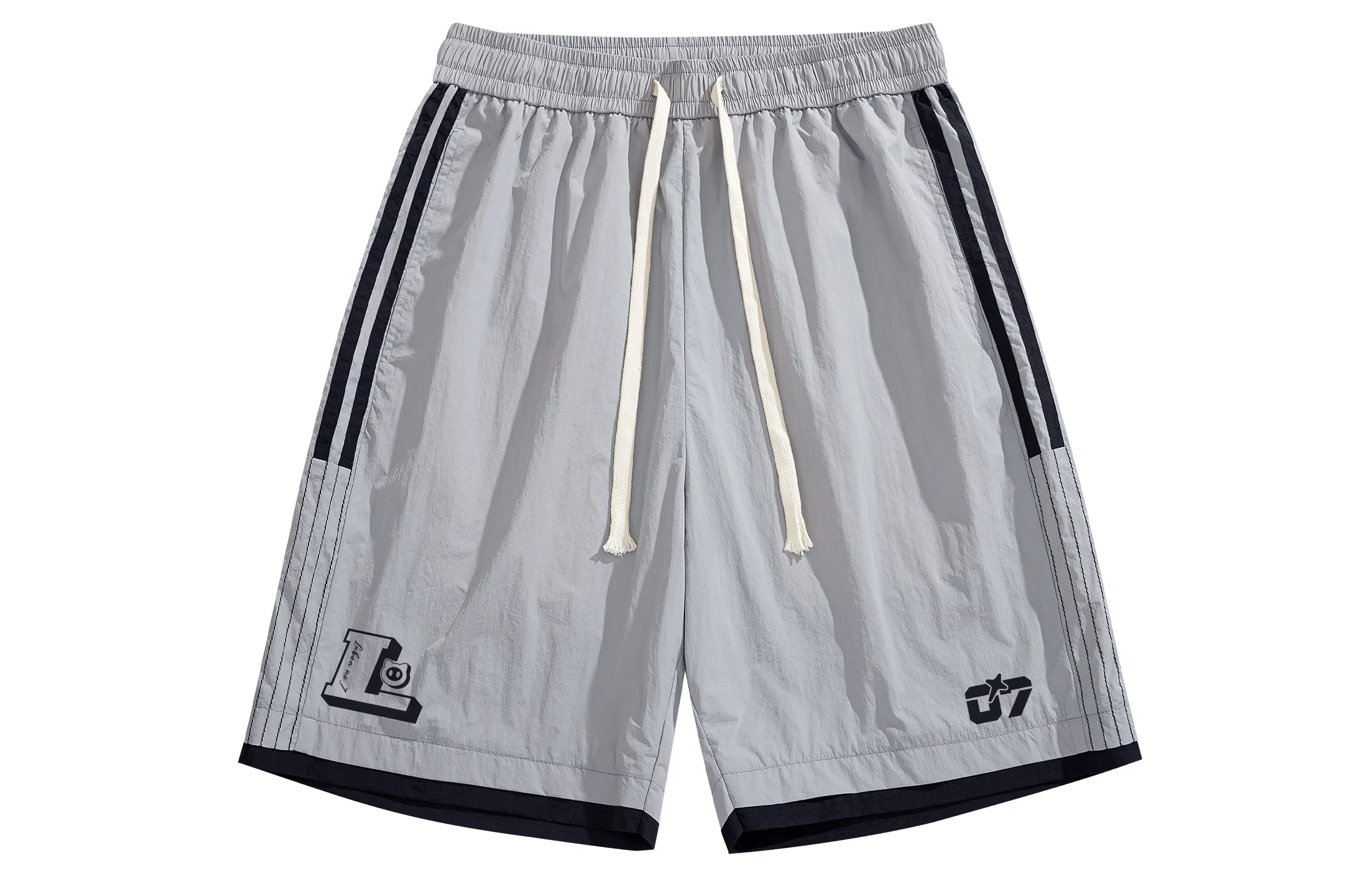 王者荣耀 鲁班七号星空梦想款美式基础款字母印花运动宽松舒适多巴胺配色排汗速干凉感沙滩五分休闲短裤 男女同款