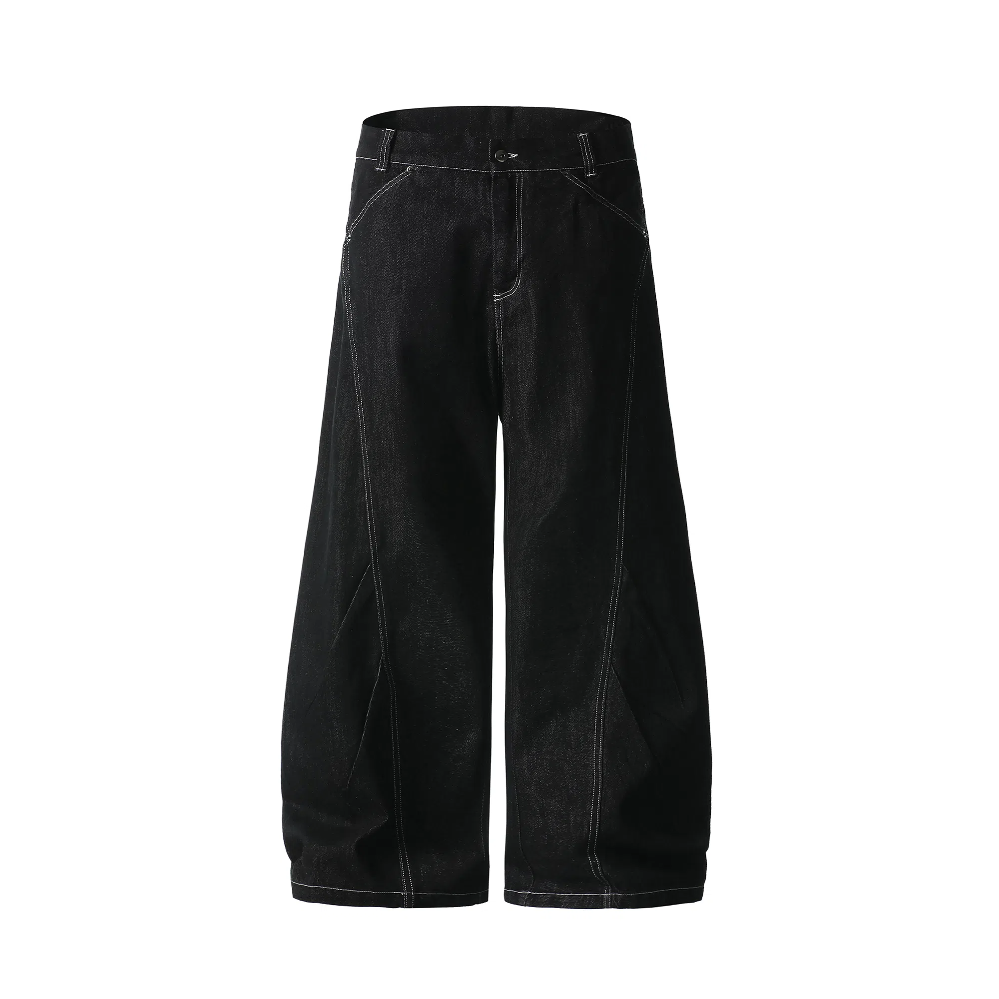 STRANGER LAB Denim Curved Blade Jeans Black
