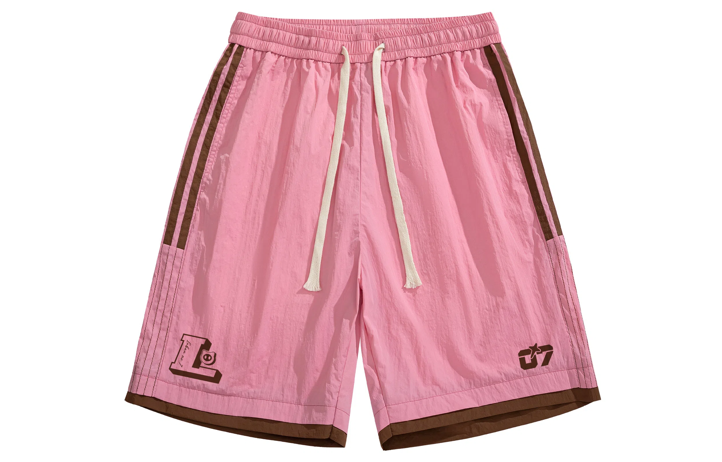 王者荣耀 鲁班七号星空梦想款美式基础款字母印花运动宽松舒适多巴胺配色排汗速干凉感沙滩五分休闲短裤 男女同款