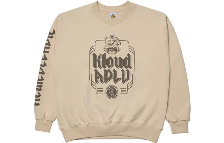 acme de la vie ADLV Bear Logo Crewneck Sweatshirt Beige