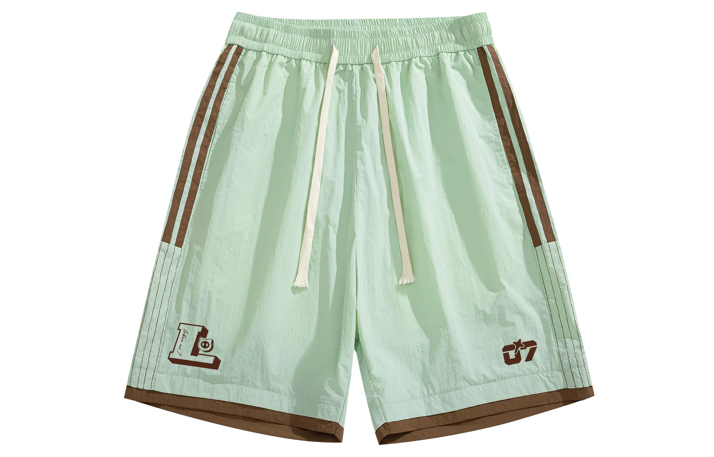 王者荣耀 鲁班七号星空梦想款美式基础款字母印花运动宽松舒适多巴胺配色排汗速干凉感沙滩五分休闲短裤 男女同款