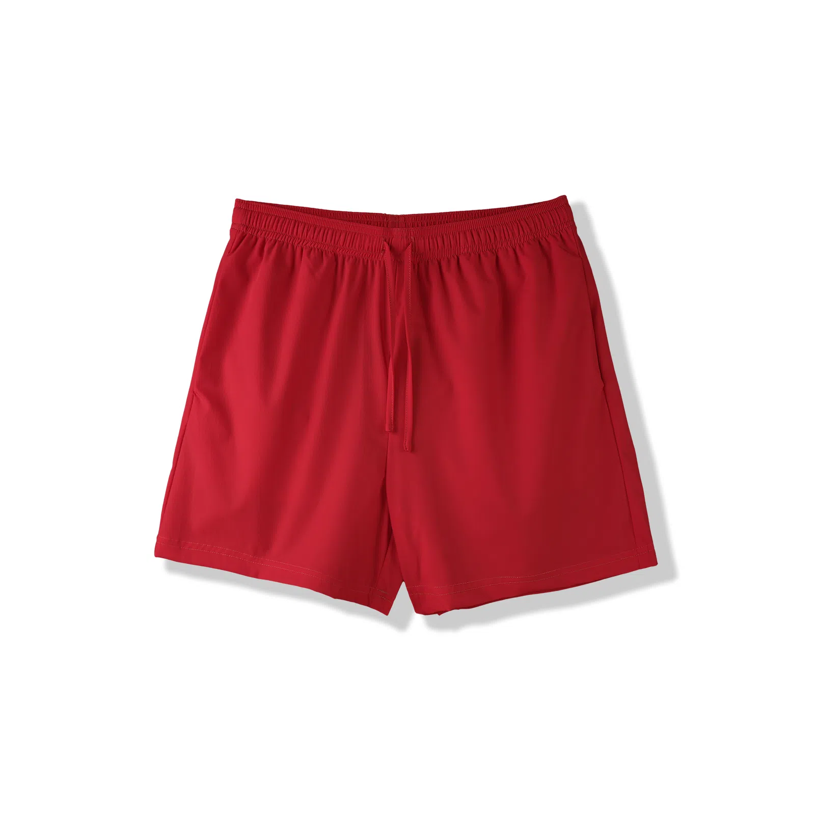 我是大卫 美式速干直筒小众休闲短裤 男女同款 红色