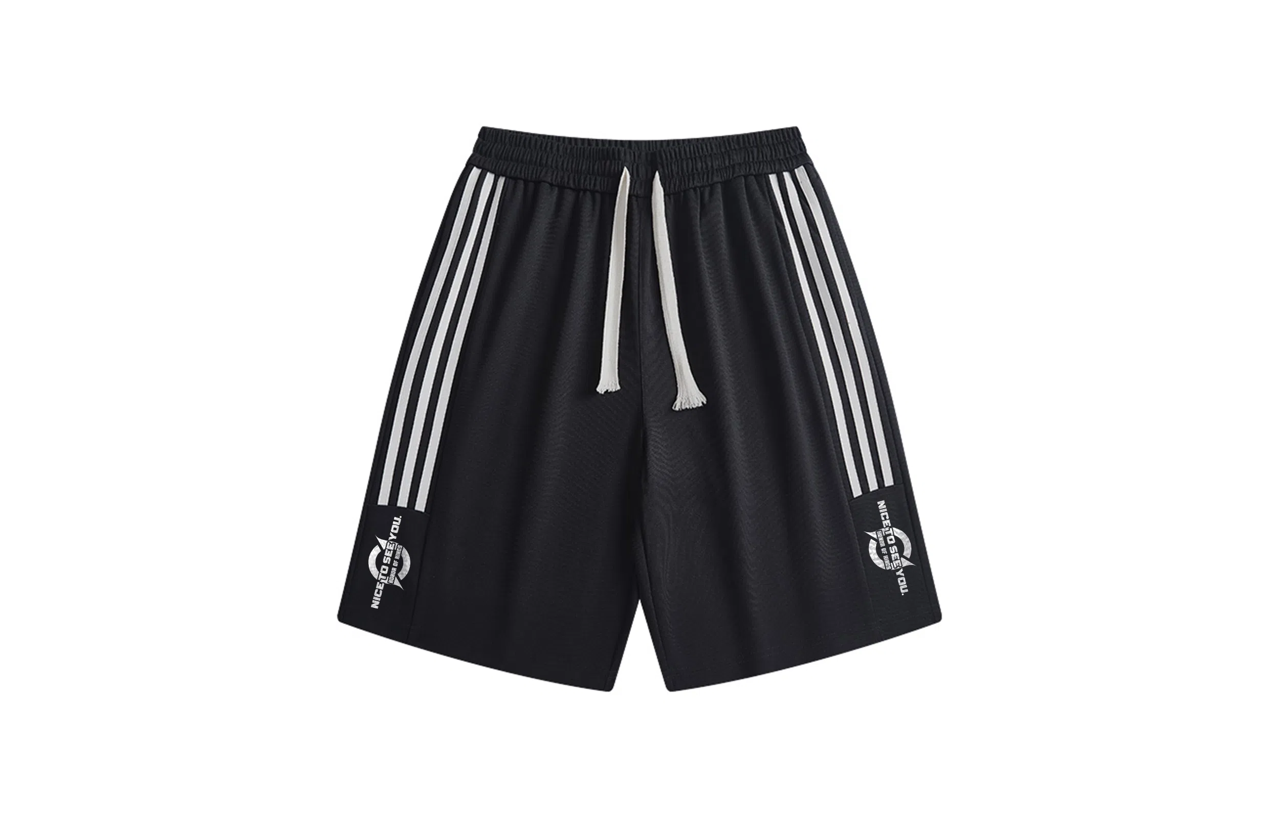 王者荣耀 标语款 美式高街插色无性别宽松舒适百搭运动日常通勤抽绳休闲短裤 男女同款