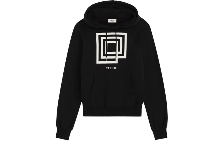 CELINE Logo Hoodie Black