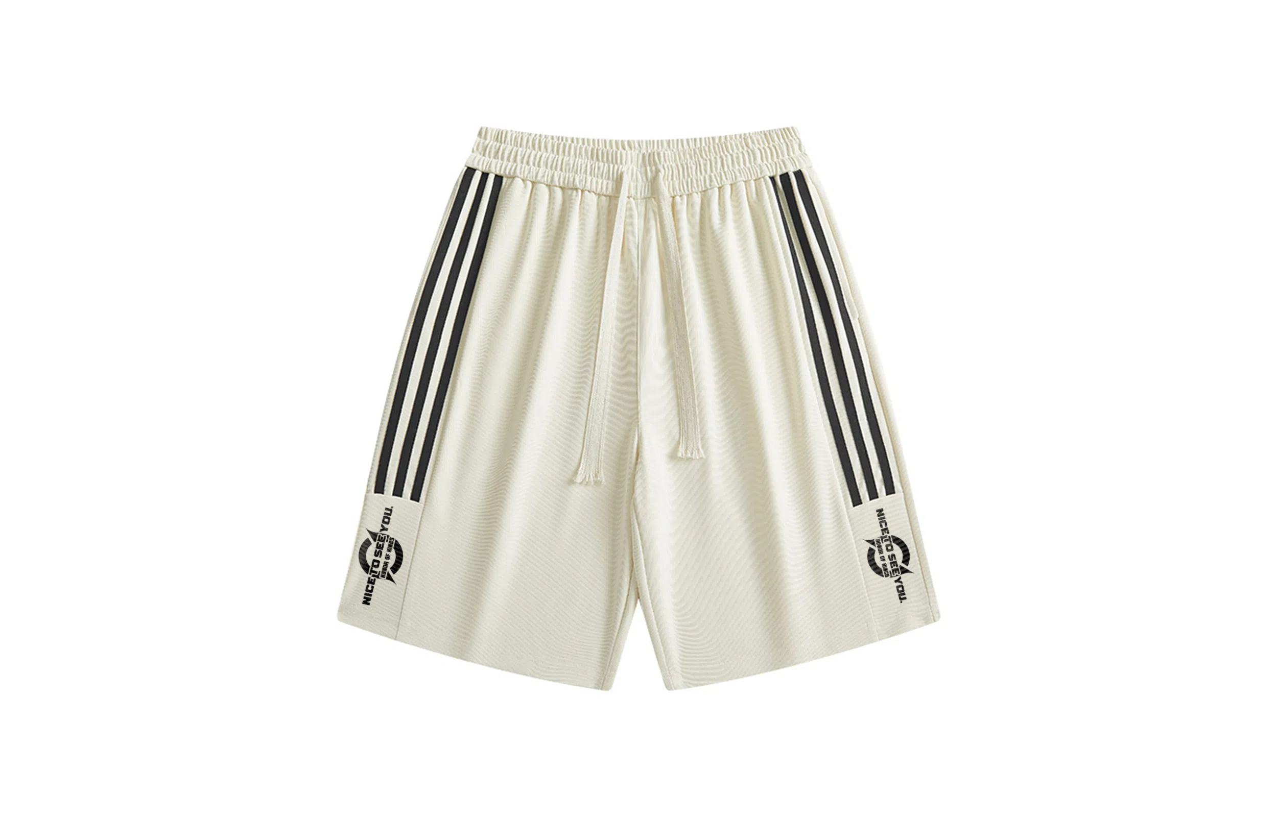 王者荣耀 标语款 美式高街插色无性别宽松舒适百搭运动日常通勤抽绳休闲短裤 男女同款