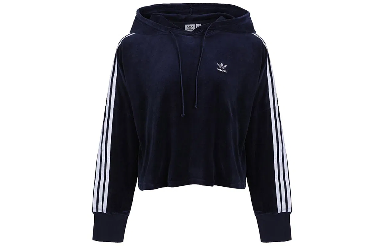 adidas Originals Cropped Hoodie Navy