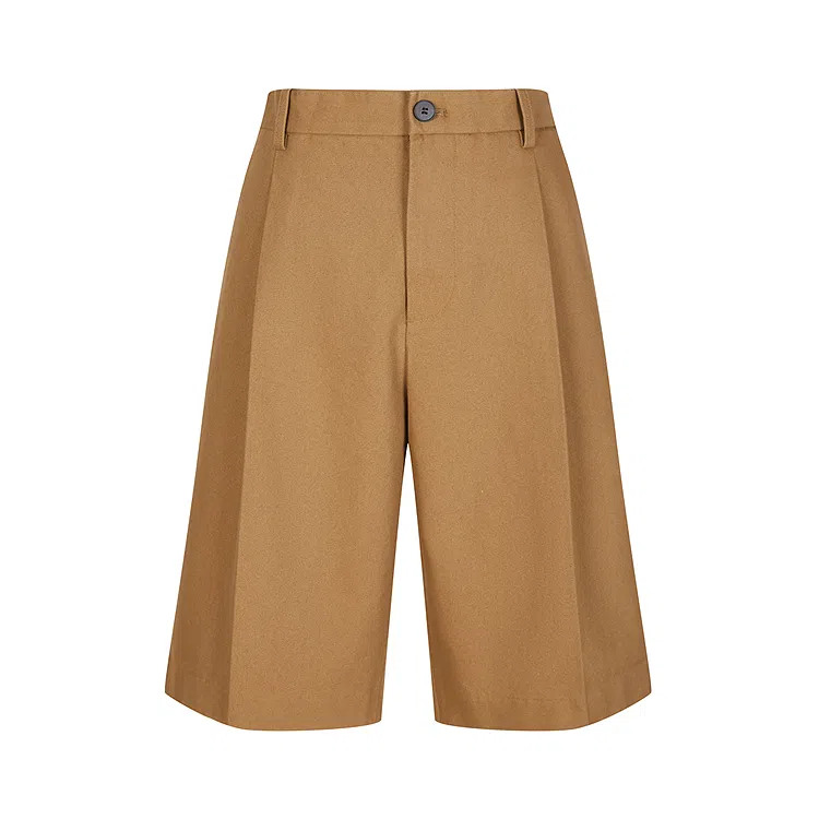 速写 通勤挺括纯色百搭休闲短裤 男款