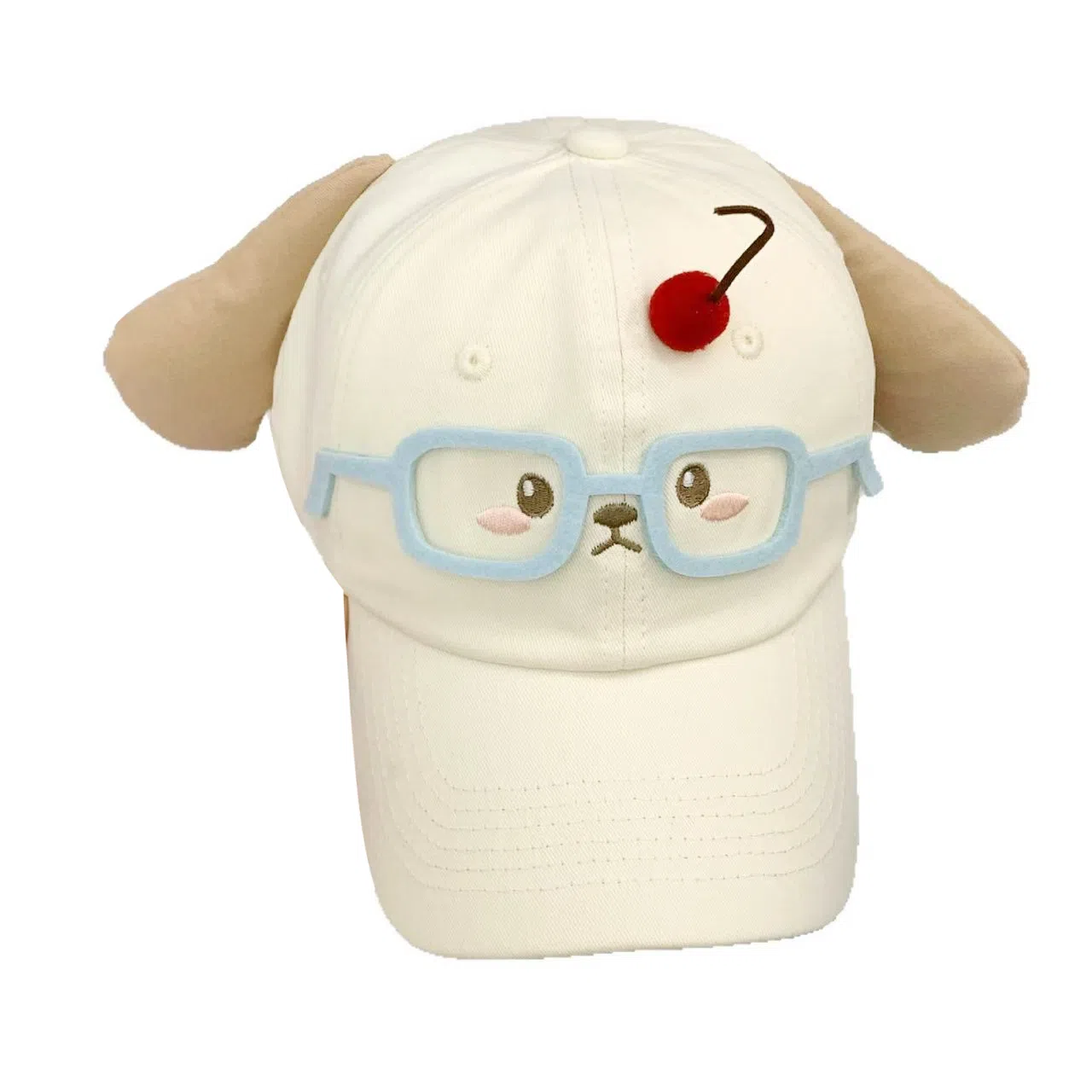 樱桃果子小狗主题单品 尚先生 可爱少女心百搭显脸小配饰 棉与聚酯纤维材质 草帽时尚鸭舌帽 男女同款情侣款