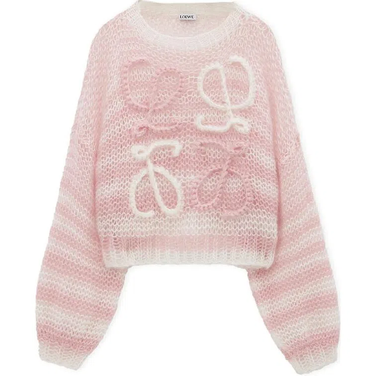 LOEWE x On FW24 Logo Jacquard Sweater Pink