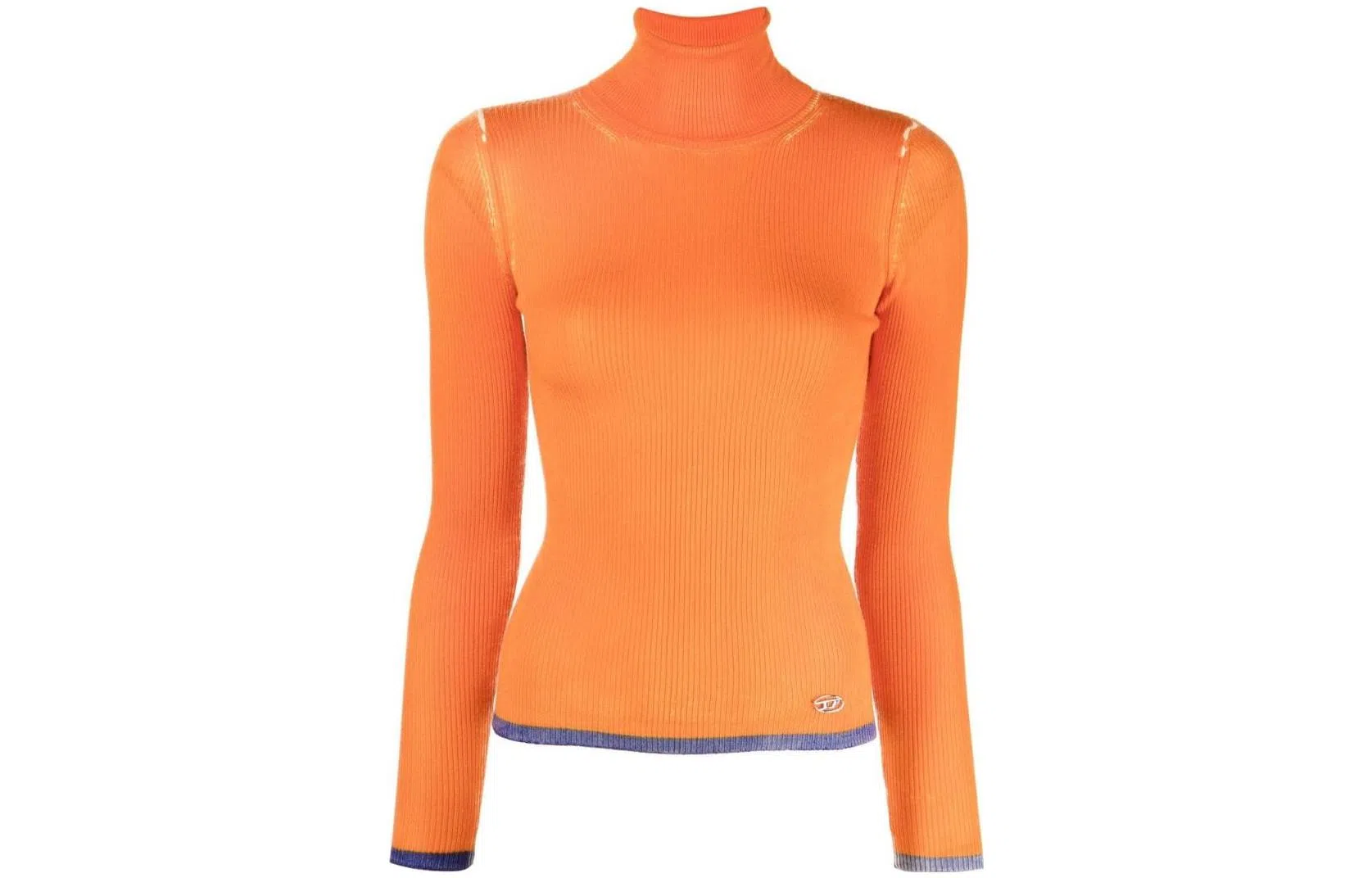 DIESEL FW22 Ribbed Wool Sweater Orange