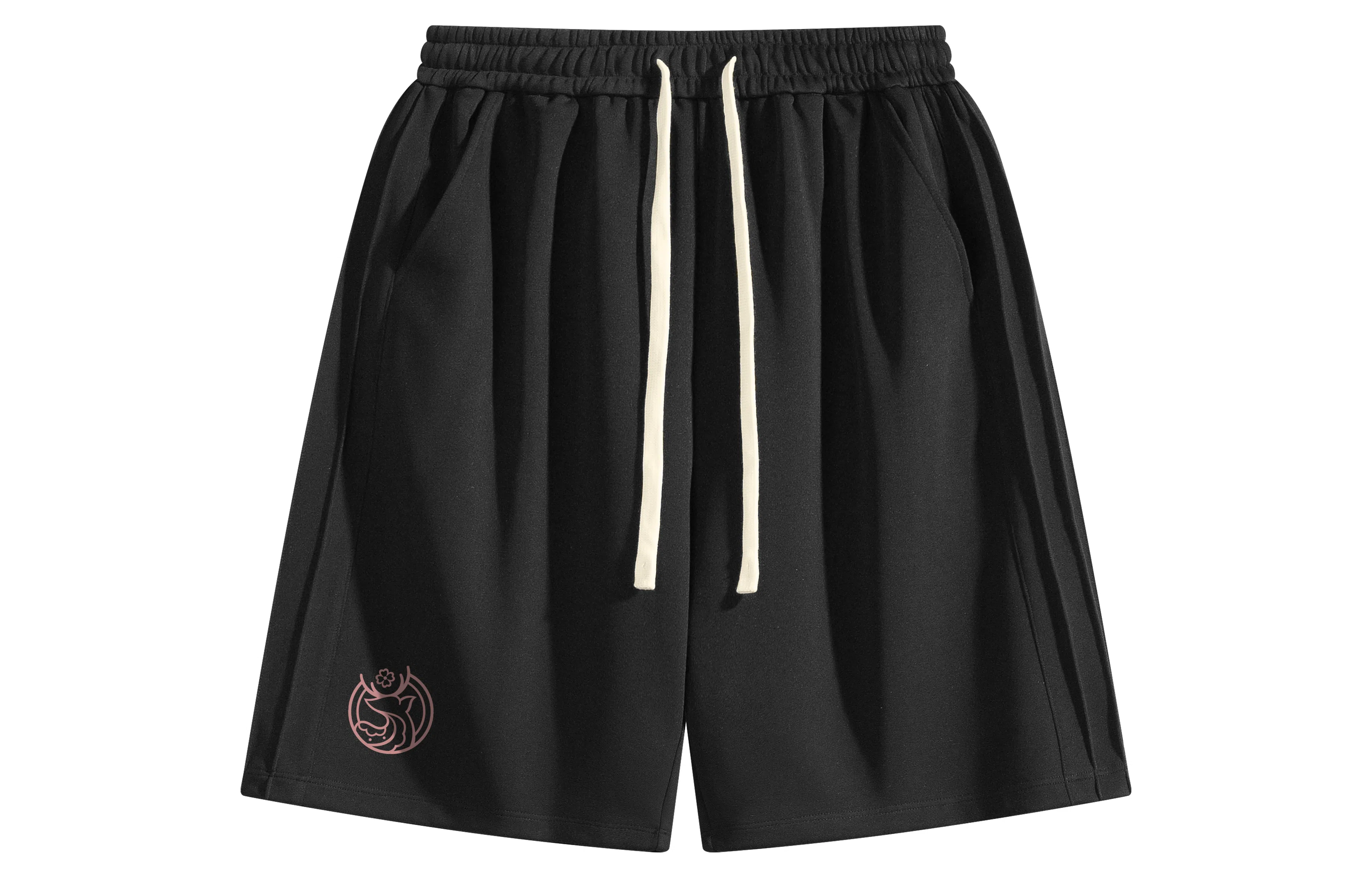 王者荣耀 瑶时之祈愿款 基础款趣味卡通鹿角印花纯色系带无性别主义宽松五分针织篮球休闲短裤 男女同款