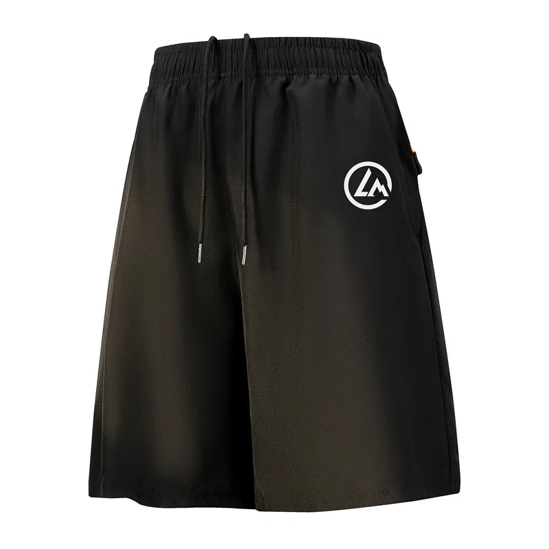 兰缪 日系简约纯色基础款日常通勤舒适柔软亲肤复古美式百搭户外运动宽松五分休闲短裤 男女同款