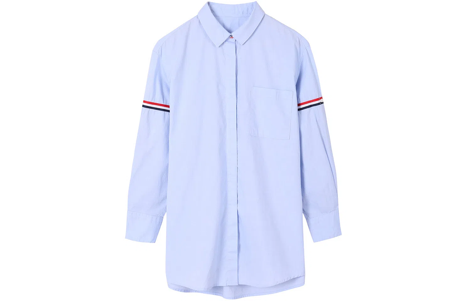 恒源祥 宽松条纹纽扣长袖衬衫 女款