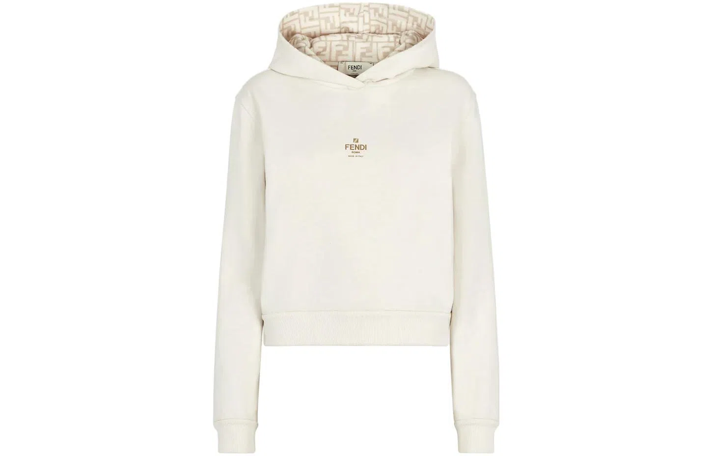 Fendi SS23 Logo Hoodie White
